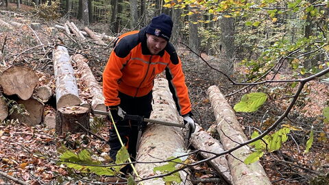 Till beim Messen des Durchmessers