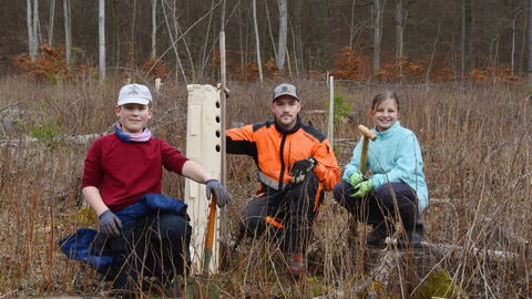 Grundschüler aus Lispenhausen krempeln für das Forstamt Rotenburg die Ärmel hoch 
