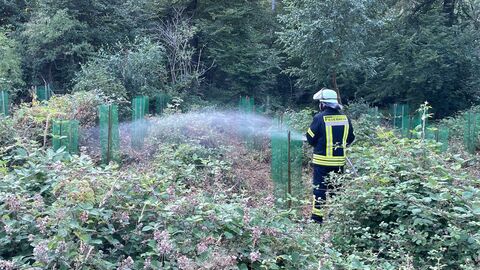 Nach erfolgreicher Übung wurden die Kulturen bewässert. 