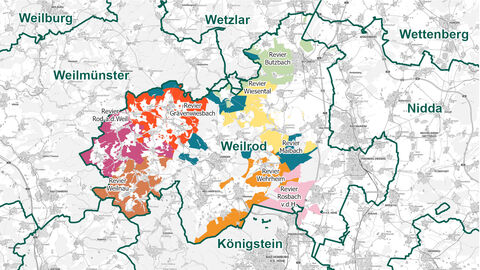 Reviergrenzen Forstamt Weilrod Reviergrenzen Forstamt Weilrod