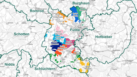 Reviergrenzen Forstamt Fulda Reviergrenzen Forstamt Fulda
