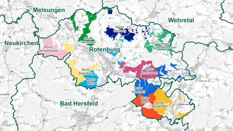 Reviergrenzen Forstamt Rotenburg