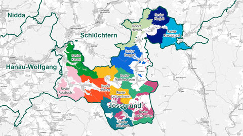 Reviergrenzen Forstamt Jossgrund