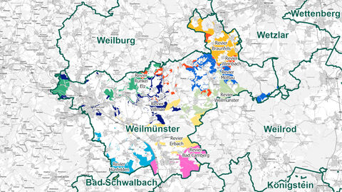 Reviergrenzen Forstamt Weilmünster