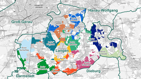 Übersichtskarte Forstamt Langen Übersichtskarte Forstamt Langen