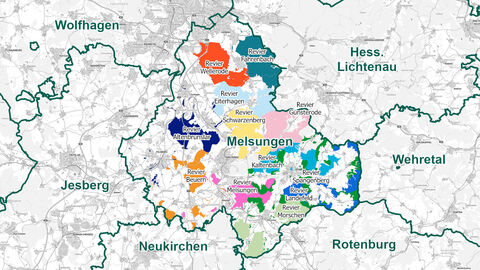 Übersichtskarte Forstamt Melsungen 
