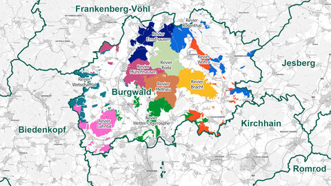 Revierkarte Forstamt Burgwald