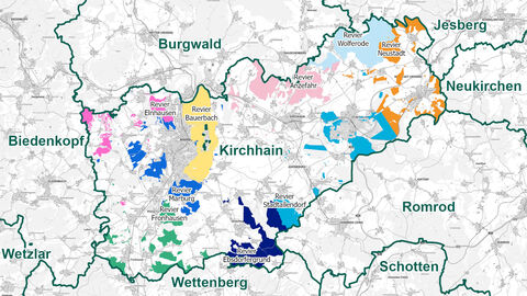 Revierkarte Forstamt Kirchhain 