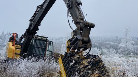 Kettenbagger im Einsatz