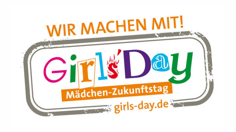 Schriftzug mit unterschiedlichen Farben zum Girslday (Zukunftstag für Mädchen)