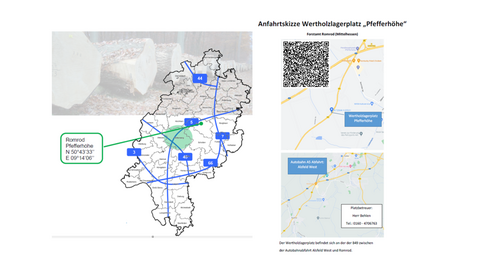 Wegbeschreibung Wertholzplatz FA Romrod