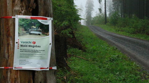 Achtung Wegebaumaßnahme